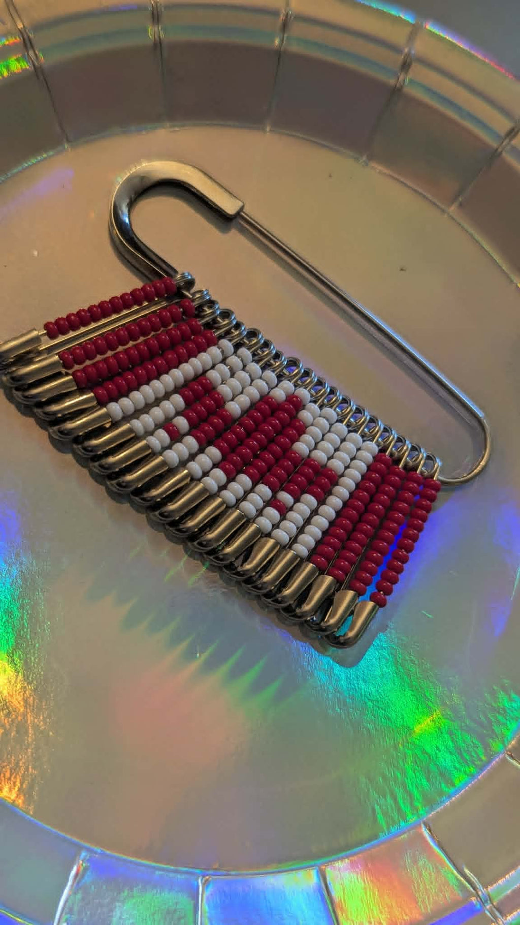 Canada Day Pin ~ beaded pin