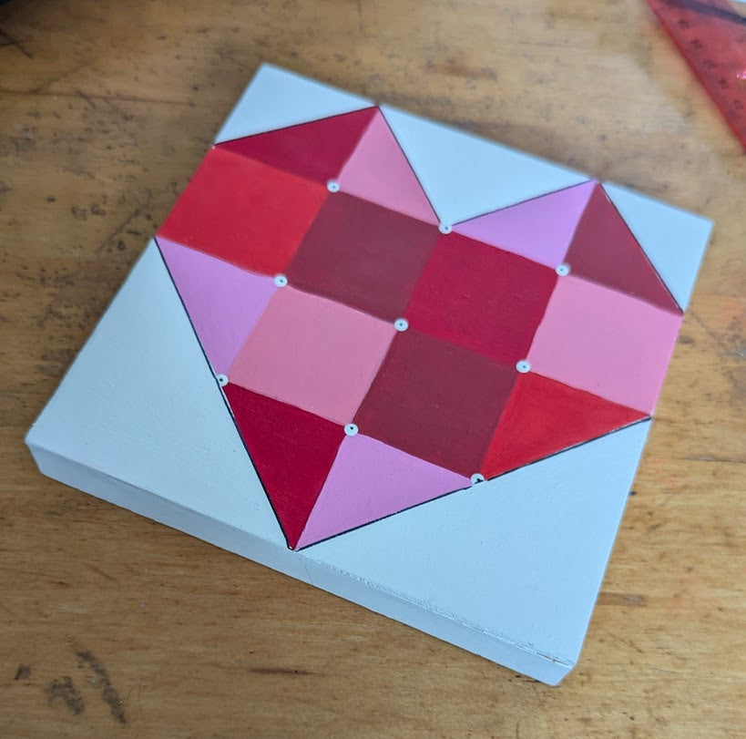 Mini Barn Quilt ~ All about LOVE
